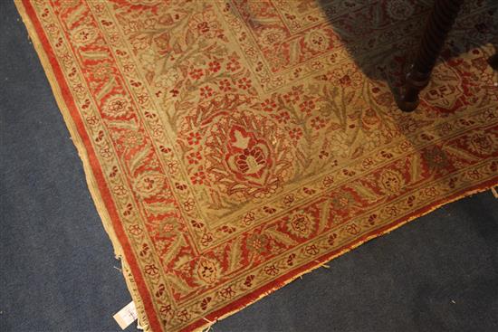 An early 20th century Tabriz Hadji Jalili carpet, 11ft 9in by 8ft 8in.